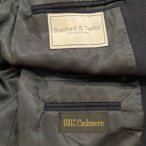 Vintage Navy Cashmere Sport Coat Blazer Jacket M-L - Picture 7 of 13